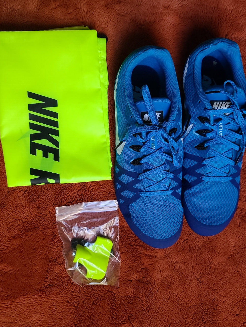 Nike Zoom Rival M Track Cleats Shoes With Spikes And Spike Tool Size 9.5